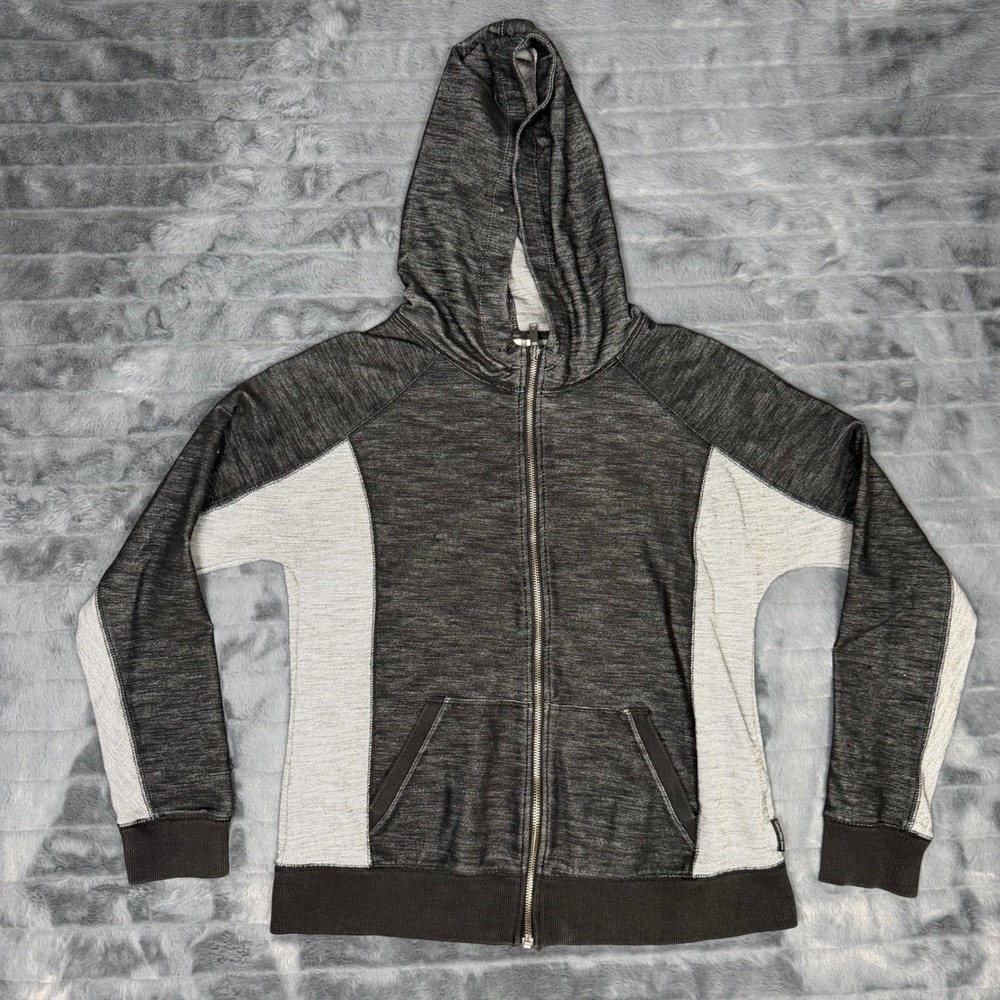 Calvin Klein Jeans Mens Large Gray Colorblock Full Zip Space Dye Hoodie 6729